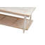 Elegant White 24x42x18 Inch Coffee Table with Open Rattan Shelf Storage-1489085138