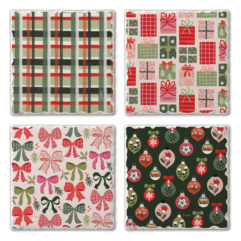 Paquet de 4 sous-verres Christmas Joy