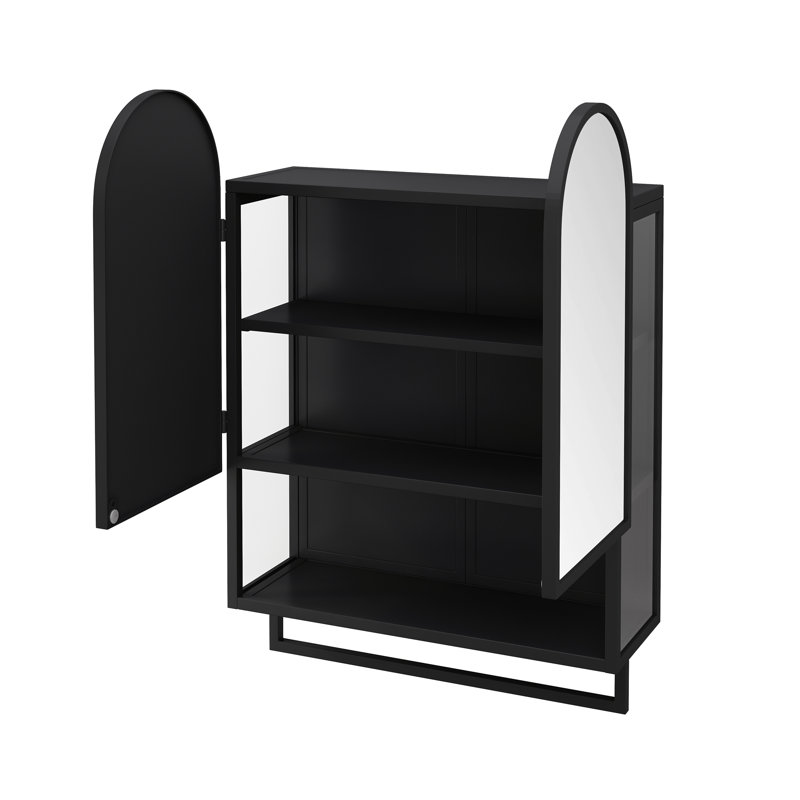 Armoire à miroir 23,62 po, Noir