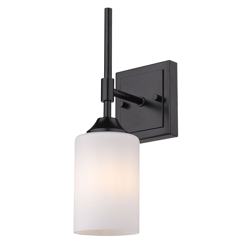 Éclairage pour meuble-lavabo à intensité variable Alessandra, Noir mat, Pas d'ombre