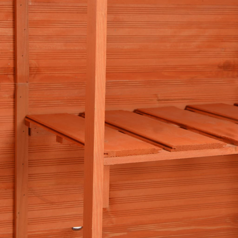 4.2 ft. W x 1.38 ft. D Solid + Manufactured Wood Horizontal Tool Shed