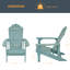 Chaise Adirondack de HiPS résistante aux intempéries-1229725454