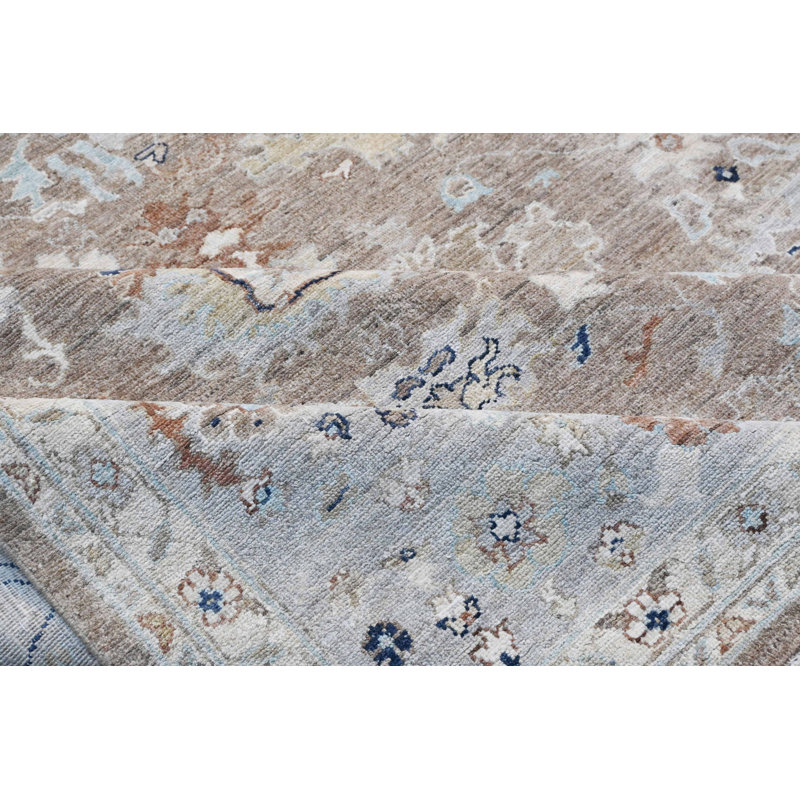 Tapis rectangulaire en laine noué à la main Oushak