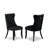 7 Piece Dining Table Set Includes a Rectangle Kitchen Table with Butterfly Leaf and 6 Polyester Fabric Padded Chairs, Black-133867013
