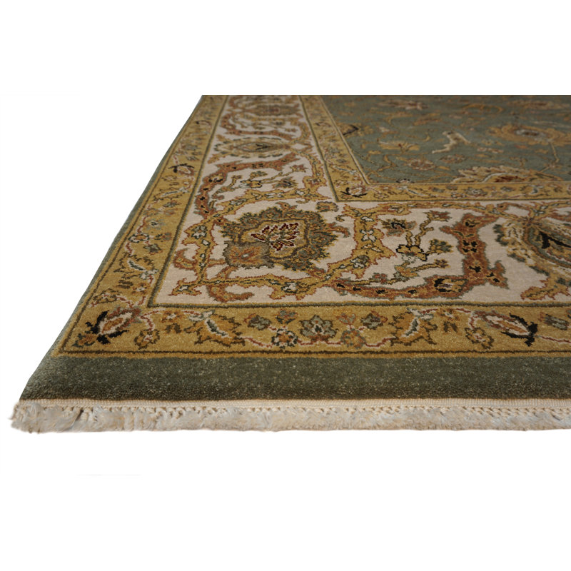 Cote D’Azure Hand Knotted Wool Area Rug, Rectangle 4' x 6'