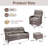  5-Piece Patio Furniture Set With Swivel Glider Chairs, 6-Inch Ultra-Plush Cushions & Water-Resistant Olefin Fabric-2013294463-2013294460