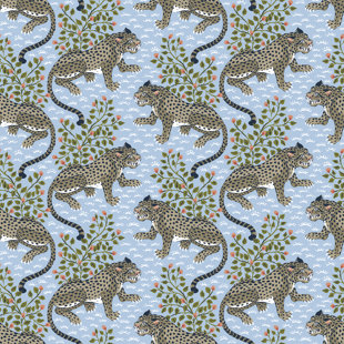 Papier peint adhésif bleu clair Bagheera