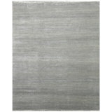 High-Quality Hand-Knotted Silver And Grey Area Rug