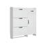 Range-chaussures blanc avec 4 portes et 1 tiroir, grand espace de rangement