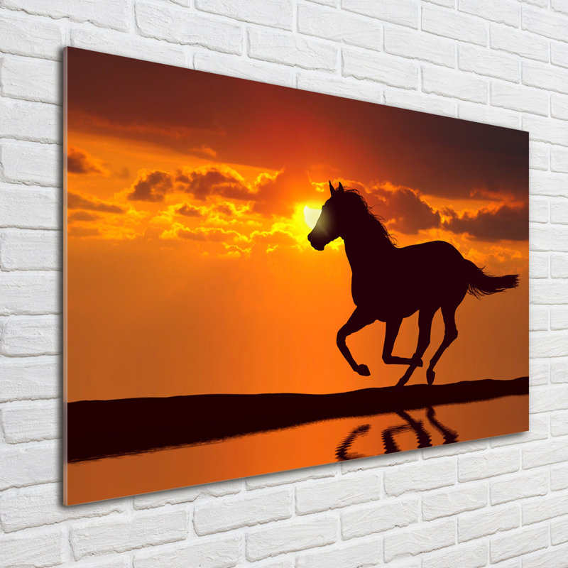 Sunset Horse - Unframed Art Prints on Glass
