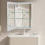 Pharmacie avec miroir 2 tablettes 20 W 30 H Cafferata