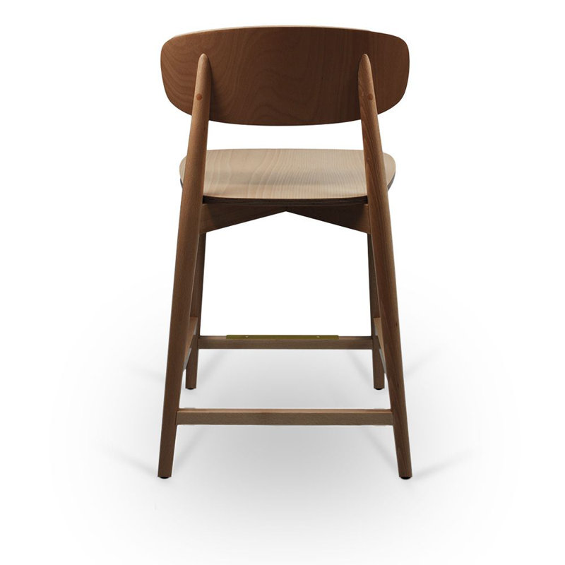 Hagen Series Solid Wood 26'' Counter Stool UV Wheat