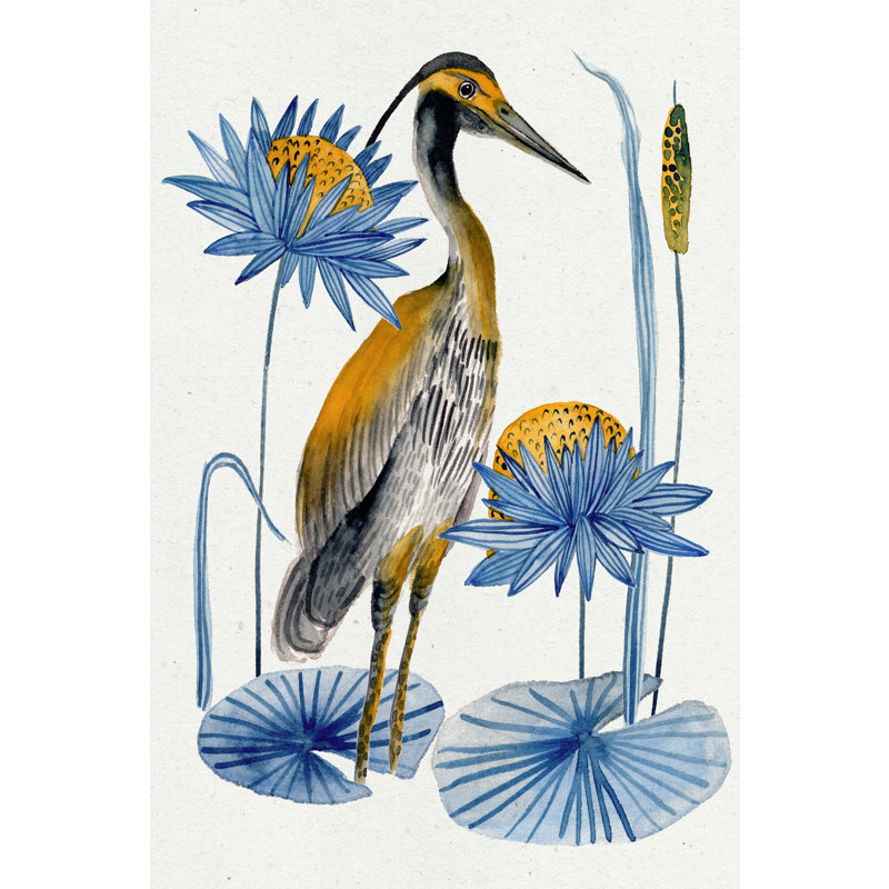 Heron Pond II by Melissa Wang - Painting, 122cm H x 81cm W, Wrapped Canvas