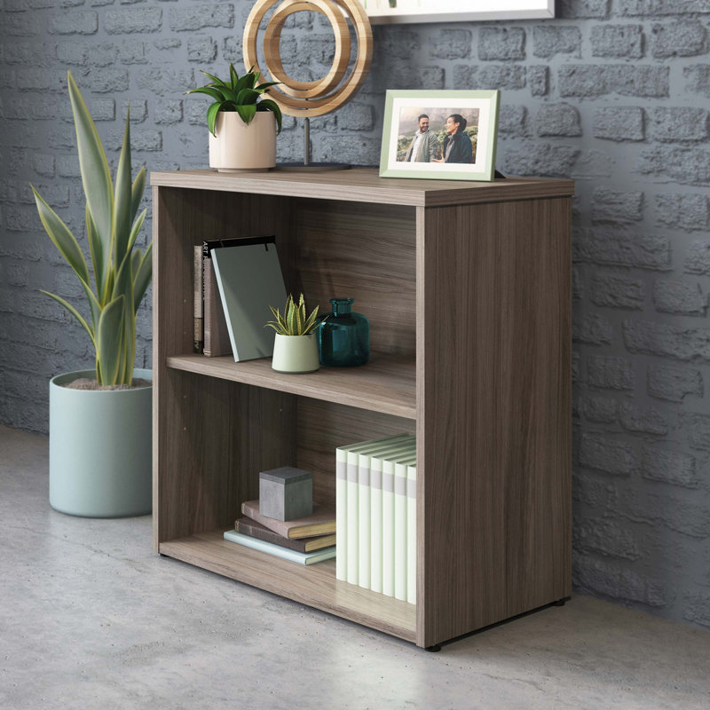 2-Shelf Bookcase, Brown finish