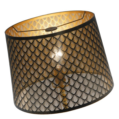 Grand abat-jour en métal gravé, grandes abat-jours cylindriques pour lampe de table et lampe sur pied, flèche, 12 x 14 x 10 po, araignée