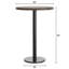 Plateau de table rond en bois massif de 30 po avec base de 18 po de hauteur-948068902-948069849-948069850