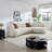 Curved Modular Sectional Sofa with Boucle Upholstery