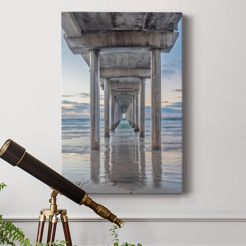 Scripps Pier - Photographie sur toile tendue, H 36 po x l 24 po x P 1 po