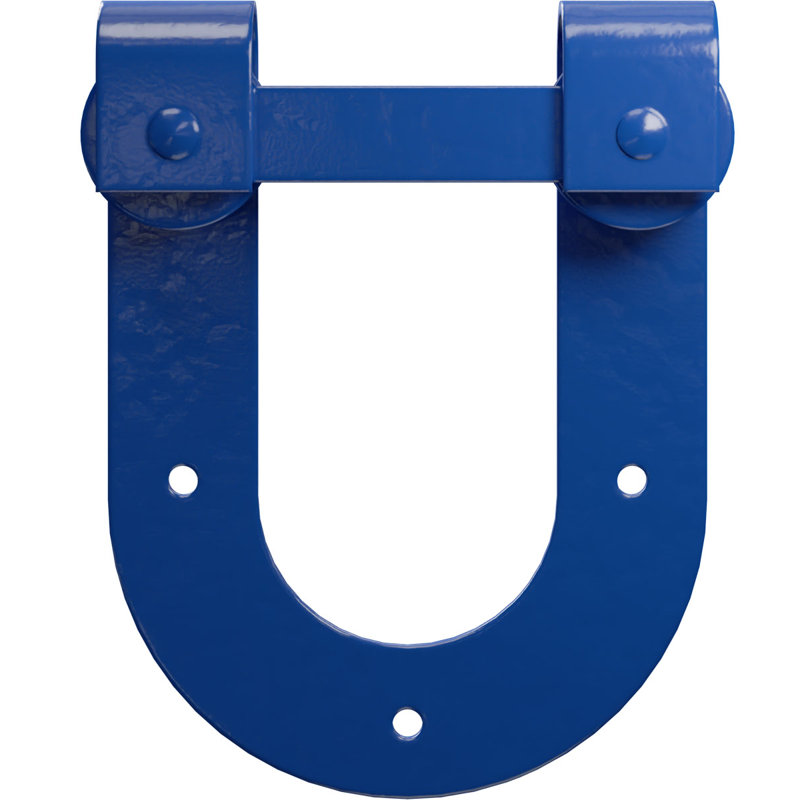 Ensemble de quincaillerie de porte de grange simple standard Premium Horseshoe Roller Hanger, Ruban bleu