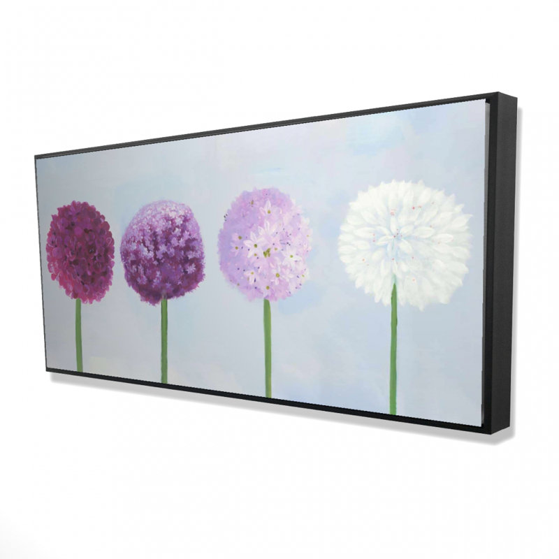 Dahlia pompon - 24"x48" Framed canvas