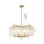 Lustre en laiton 6 lumières à suspendre en verre transparent-402706504