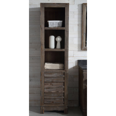 Aubree Solid Wood Freestanding Linen Cabinet