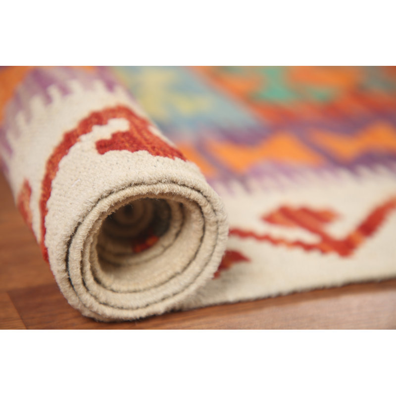 Tapis oriental coloré Kilim 8 x 11