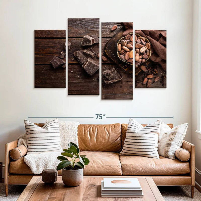 Yarlin Chocolate And Cocoa Beans, 42" H x 68" W