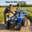 Véhicule électrique pour enfants 4x4, 24 V, moteur 800 W, avec musique, bleu.-125987704