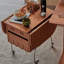 Table basse pliable mobile en bois massif