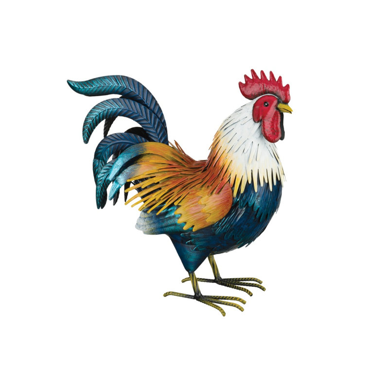 Animals Weather Resistant Metal Garden Statue, 14" H x 15.25" W x 6.25" D