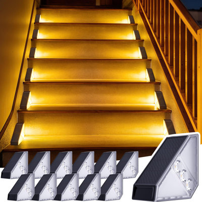 Ensemble de 12 marches d'escalier solaires pour l'extérieur