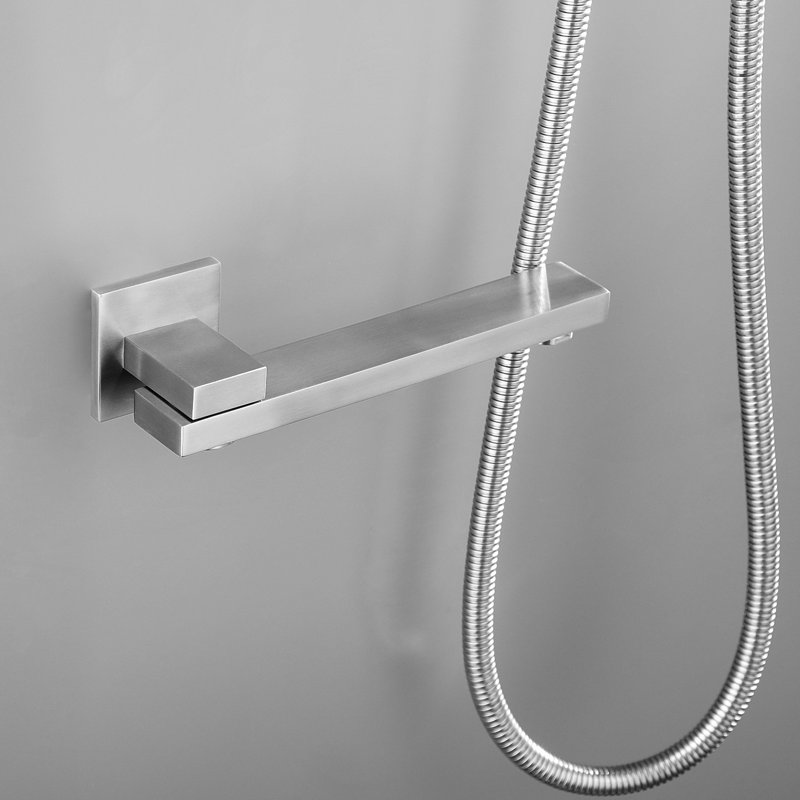 10 Inch Square Shower - Luxury Rain Mixer Bathroom In Brushed Nickel, Brushed Nickel