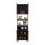 Garde-manger avec 5 tablettes et 4 portes, noir, gris clair