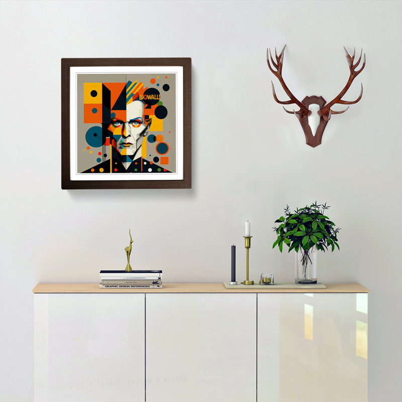 David Bowie Bauhaus - Framed Print, Walnut