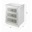 Table de chevet avec trois tiroirs Glam Style