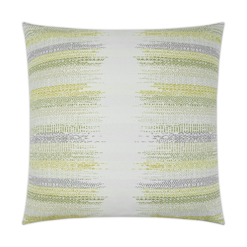 Coussin décoratif Fontana, Jaune / bleu / vert, Carré 22 po