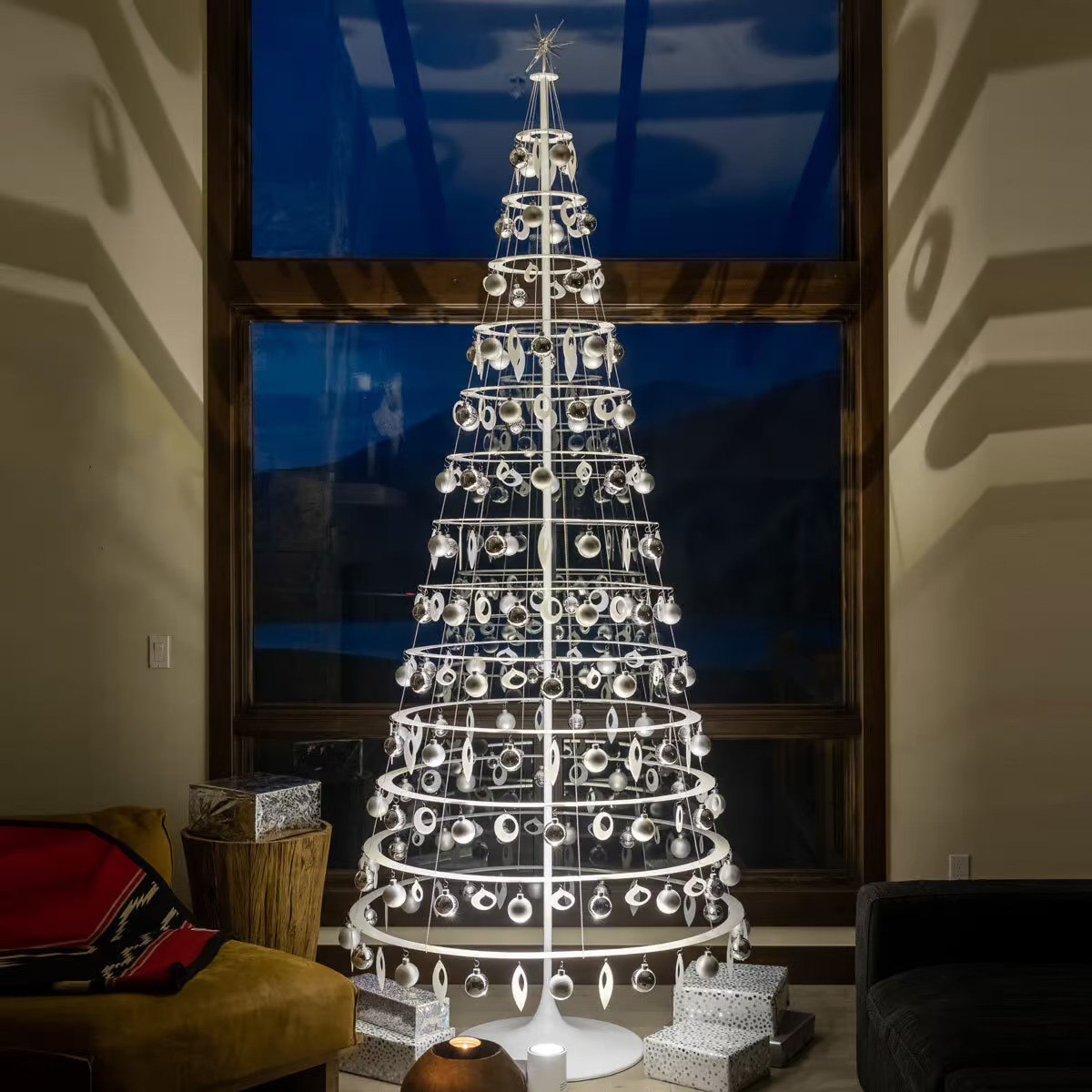 Wireless LED Xmas tree lights for Georg Jensen candle holders