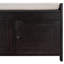 Banc de rangement avec 3 portes en forme de volet, banc à chaussures avec coussin amovible et espace de rangement caché-2018933109