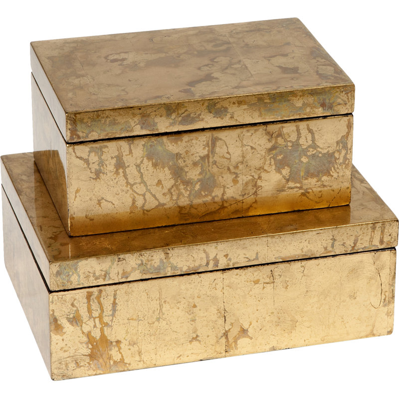 Decorative Box, Large, Luxe Gold