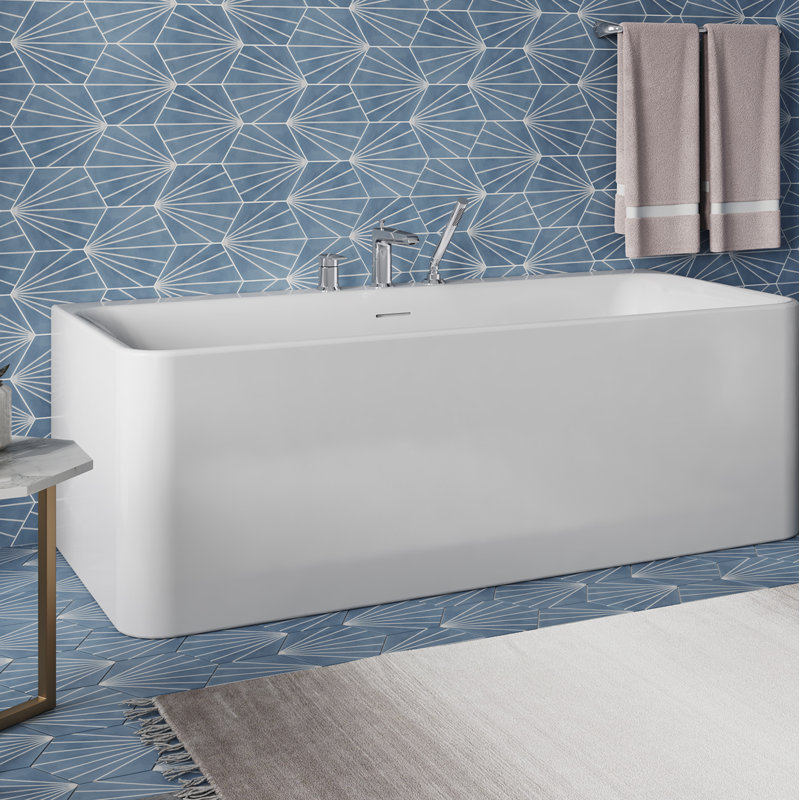 59" x 30" Freestanding Soaking Bathtub