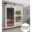 Lucia Mirrored Glass Wood Barn Door with Installation Hardware Kit-75685278-75685291-106962964
