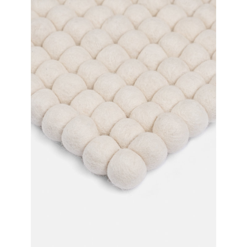 Solid Colour Wool Hand Woven Area Rug, Rectangle 70 x 100cm