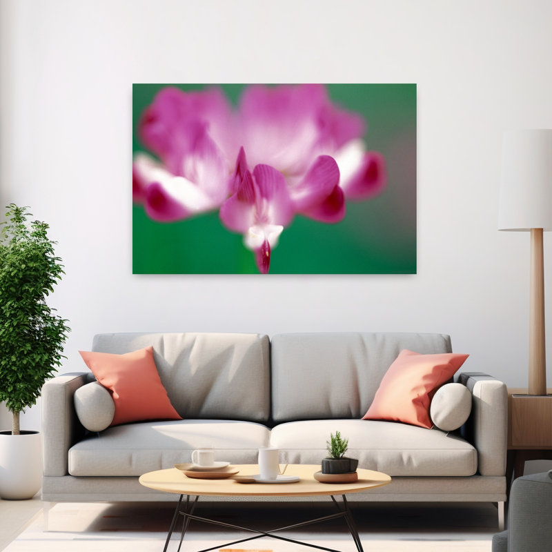 Close-up Photograph Of Pink Flower by Collezione Panoramica - Wrapped Canvas Print, 40" H x 60" W