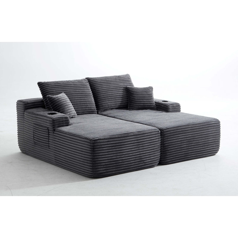69"Cloud Sectional Couch, L-Shape Chaise with R-Shape Chaise with Deep Seat and Comfortable 2 Seater Couch for Modern Living Room,(Plush Fabric)