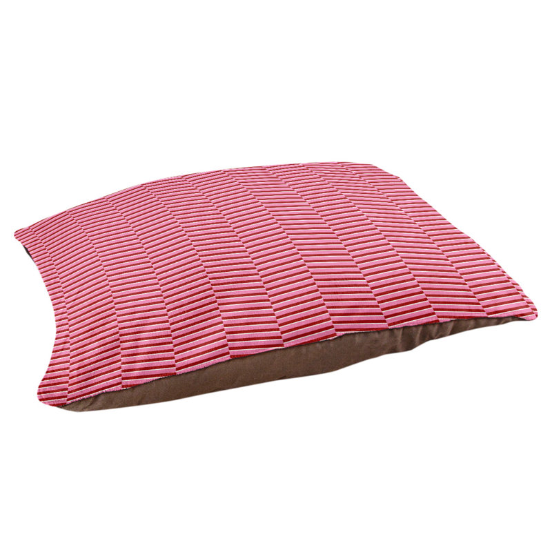 Oreiller intérieur en rupture fête, l 28 po x P 18 po x H 6 po, Brun / rose