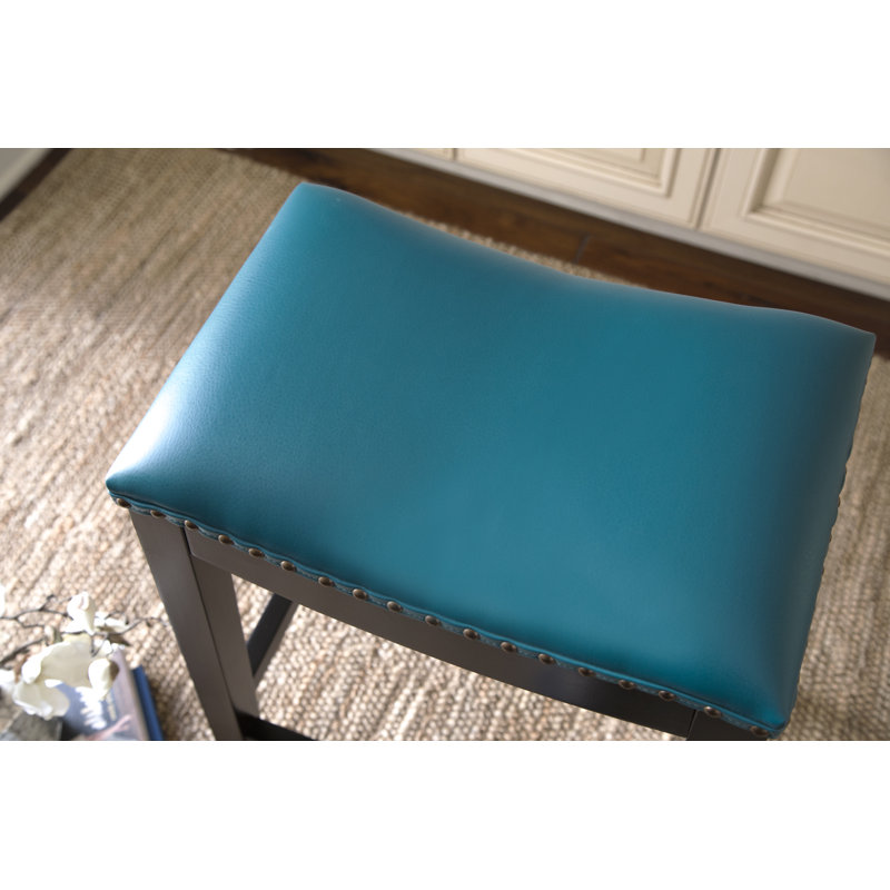 Tabouret de bar Oglethorpe, Bleu sarcelle, Tabouret de comptoir (assise de 26 po de hauteur)