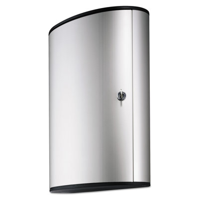 Armoire à clé verrouillable, 72-clé, aluminium brossé, 11 3/4 x 4 5/8 x 15 3/4
