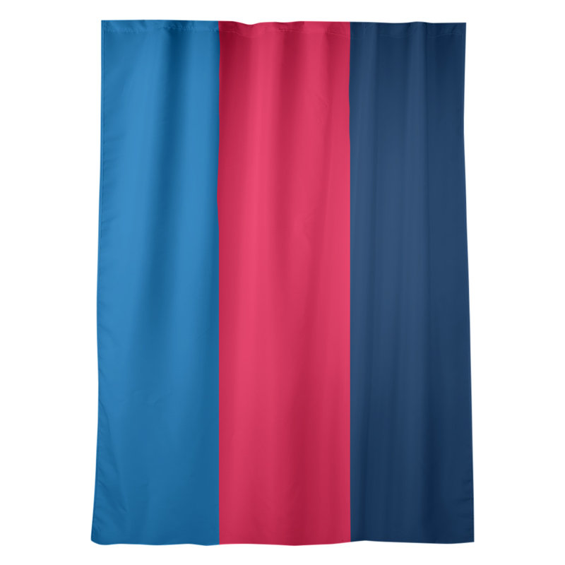 Striped Room Darkening Rod Pocket Single Curtain Panel, Pittsburgh Baseball Blue/Red/Navy
