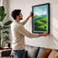 Rolling Green Landscape Modern - Framed Print-322548442-322548445
